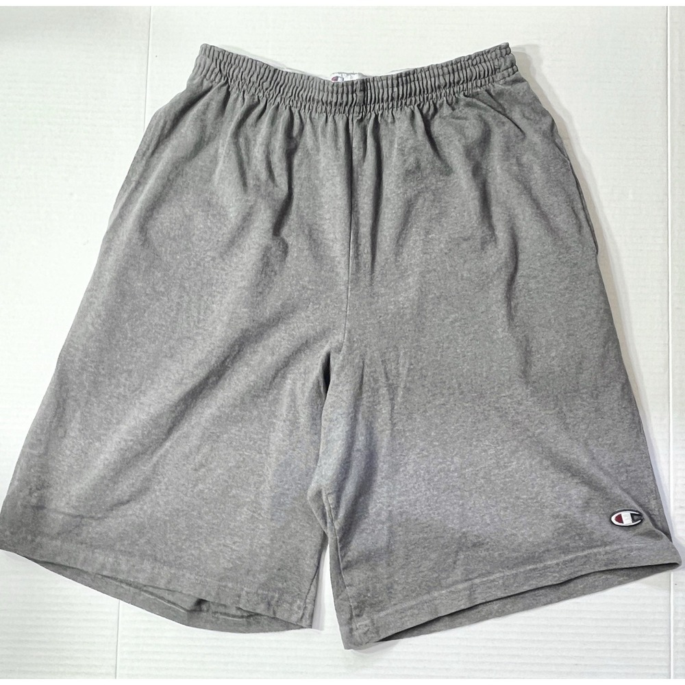 Champion Shorts Men's Small Gray Pockets Logo Lightweight Gym BroCore